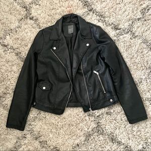 Black faux leather jacket from Primark